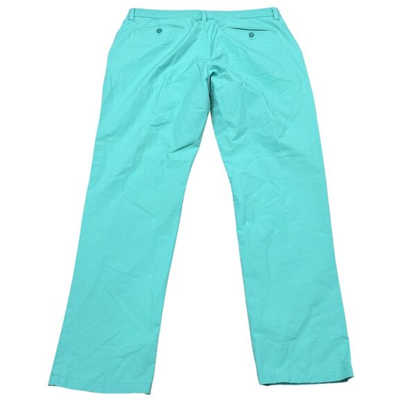 Vineyard Vines On The Go Pants Mens 35x32 Aqua Blue Performance Stretch Chino - Picture 2 of 6